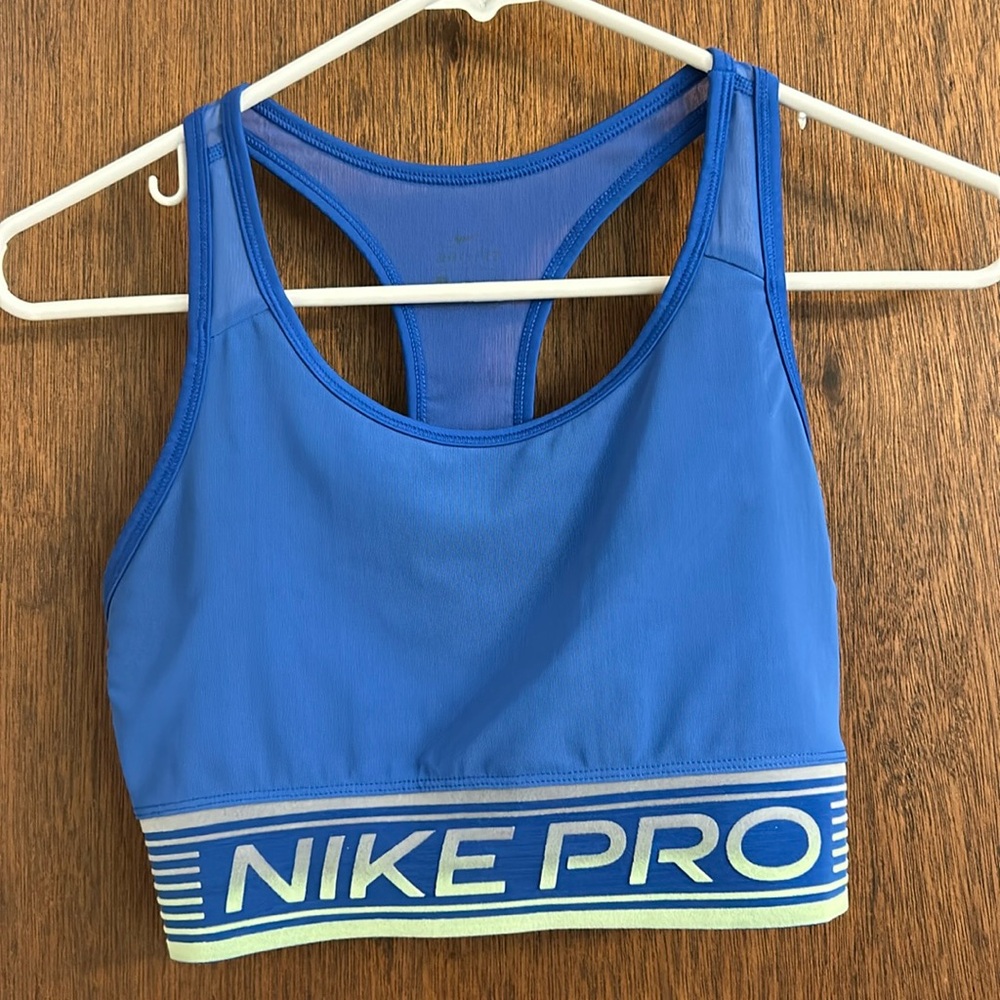 Blue Mesh Nike Sports Bra